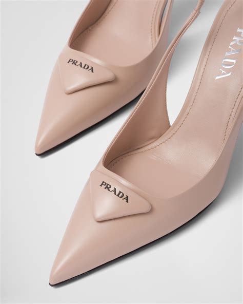 prada textured leather pumps|prada leather slingback wedge pumps.